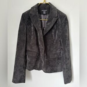 Chelsea & Theodore Gray Corduroy Stretch Button Front Blazer Jacket Women’s 6
